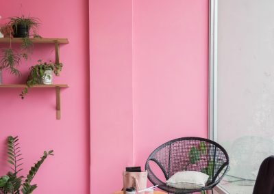 trendy pink wall